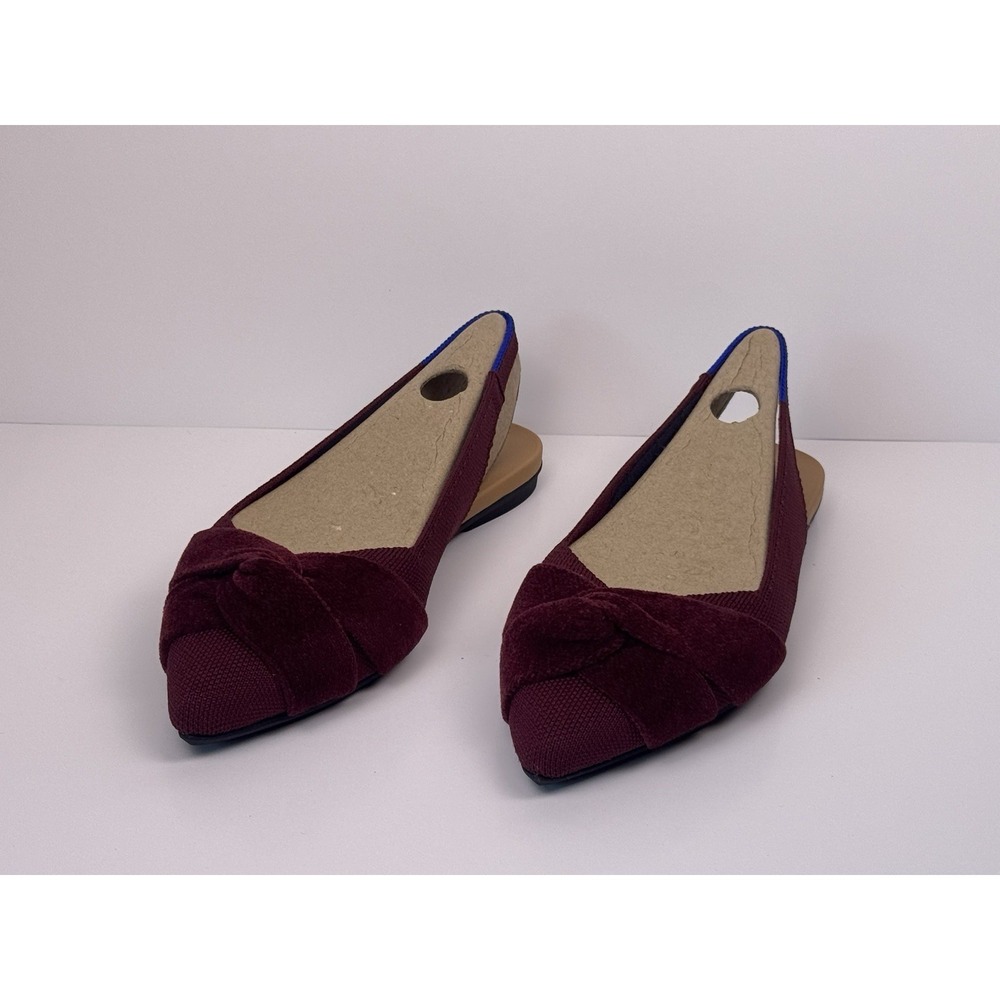 Rothy's The Twist Point Slingback Flats Women's Size 8 Cabernet 419-003